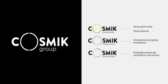 Nova identidade Cosmik Group e logótipos